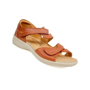 Revere Geneva Leather Sandals in Cognac Size 10 WIDE-Great Condition